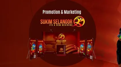 Original SUKIM Selangor booth and mascot banner artwork